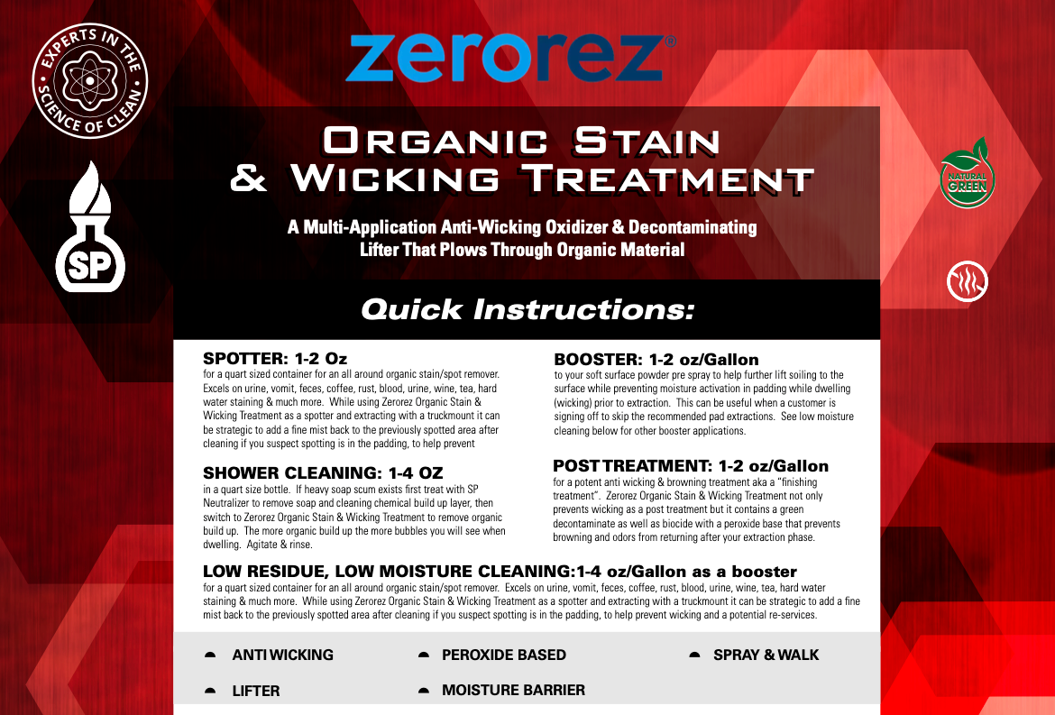 Organic Stain & Wicking Treatment