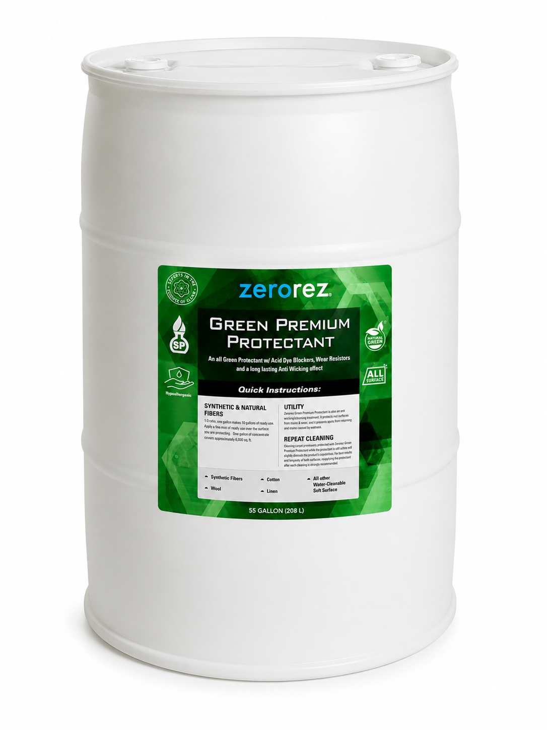 Zerorez Green Premium Protectant & Wicking Treatment