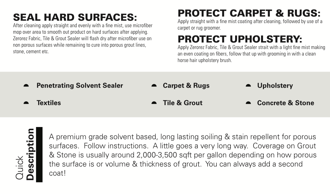 Fabric, Tile & Grout Sealer